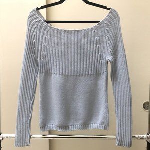 High quality baby blue knit sweater (made in Italy)